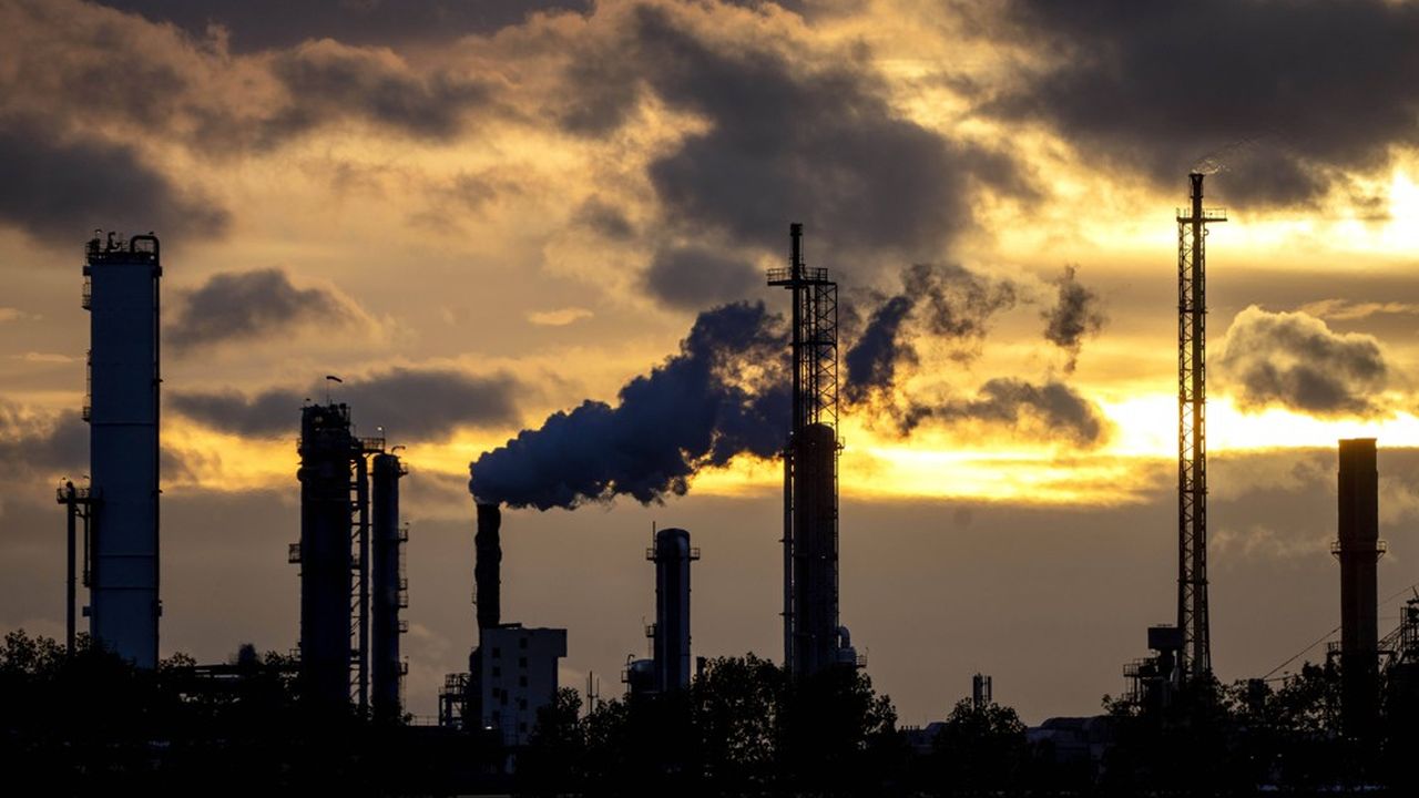 FILE --Pollution rises from the BASF chemical plant in Ludwigshafen, Germany, Monday, Nov. 7, 2022. (AP Photo/Michael Probst,file)/PRO110/22326422081199/FILE PHOTO/2211221249